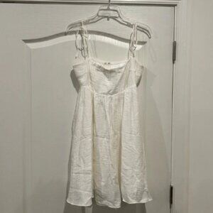 ASTR white mini dress for bridal shower or wedding event!